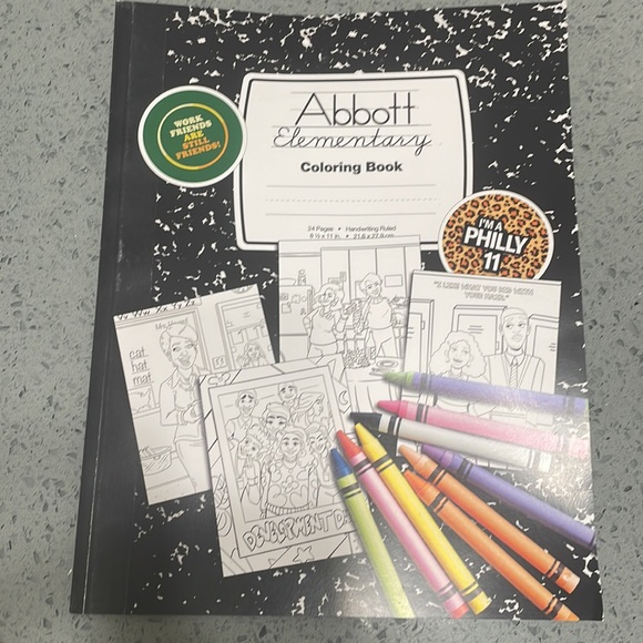 Abbott Elementary 20-page coloring book, 48 crayons and carrying pouch - Picture 4 of 7